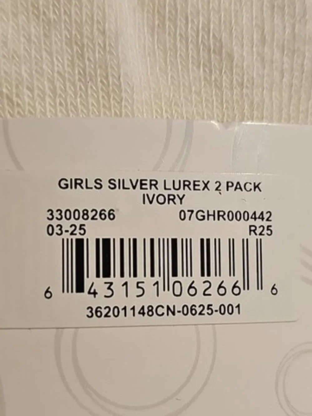 Wonder Nation Girls Lurex Tights, 2-Pack, Size Large 12-16 New